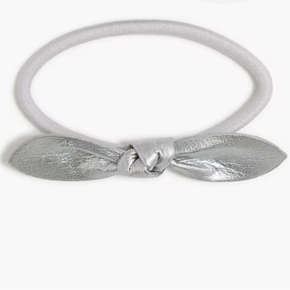J crew Faux-leather bow hair tie - Picture 1 of 3